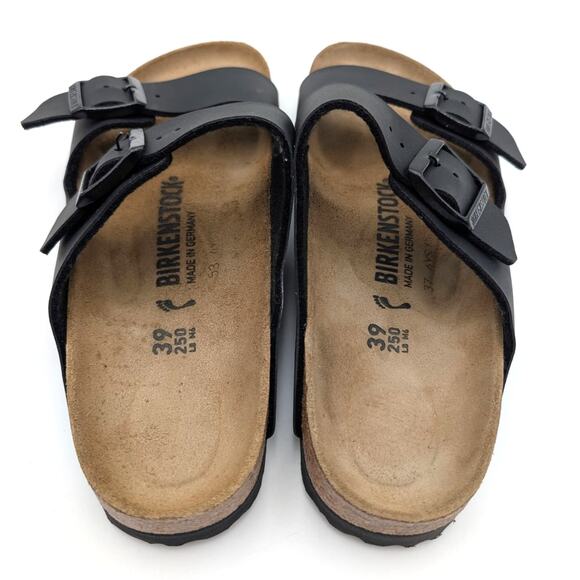 Birkenstock Arizona Birko-Flor Slide Sandals Unisex Black Size USW8/M6 EU39 - Picture 10 of 11